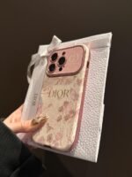 Luxury Floral Designer Protective Case for iPhone 12 to 17 Pro Max – Elegant Leather Finish - Image 5