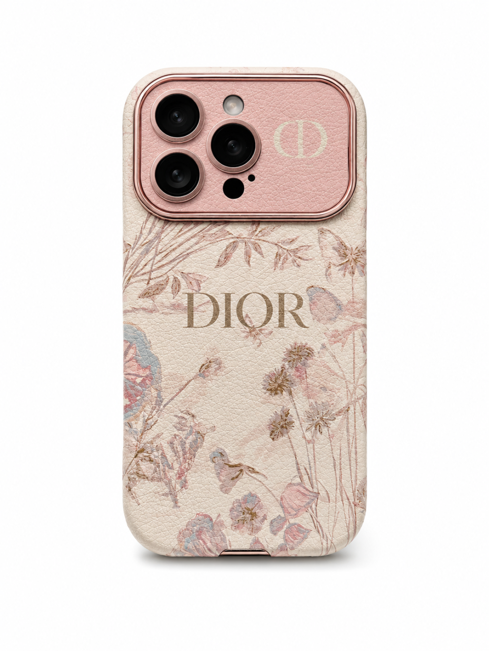 Luxury Floral Designer Protective Case for iPhone 12 to 17 Pro Max – Elegant Leather Finish