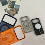 Premium Magnetic Stand Mesh Cooling Case for iPhone - Image 4