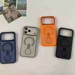 Premium Magnetic Stand Mesh Cooling Case for iPhone - Image 3