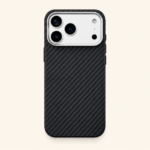 Premium Carbon Fiber Texture Protective Case with Metallic Camera Bumper