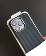 Premium Carbon Fiber Texture Protective Case with Metallic Camera Bumper - Image 4