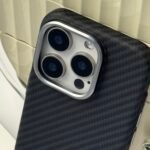 Premium Carbon Fiber Texture Protective Case with Metallic Camera Bumper - Image 3