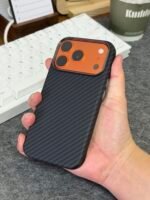 Premium Carbon Fiber Texture Protective Case with Metallic Camera Bumper - Image 10