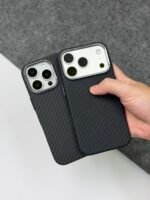 Premium Carbon Fiber Texture Protective Case with Metallic Camera Bumper - Image 2