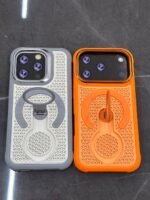 Premium Magnetic Stand Mesh Cooling Case for iPhone - Image 5