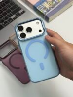 Premium Frosted Magnetic MagSafe Case for iPhone with Aluminum Camera Frame - Image 6
