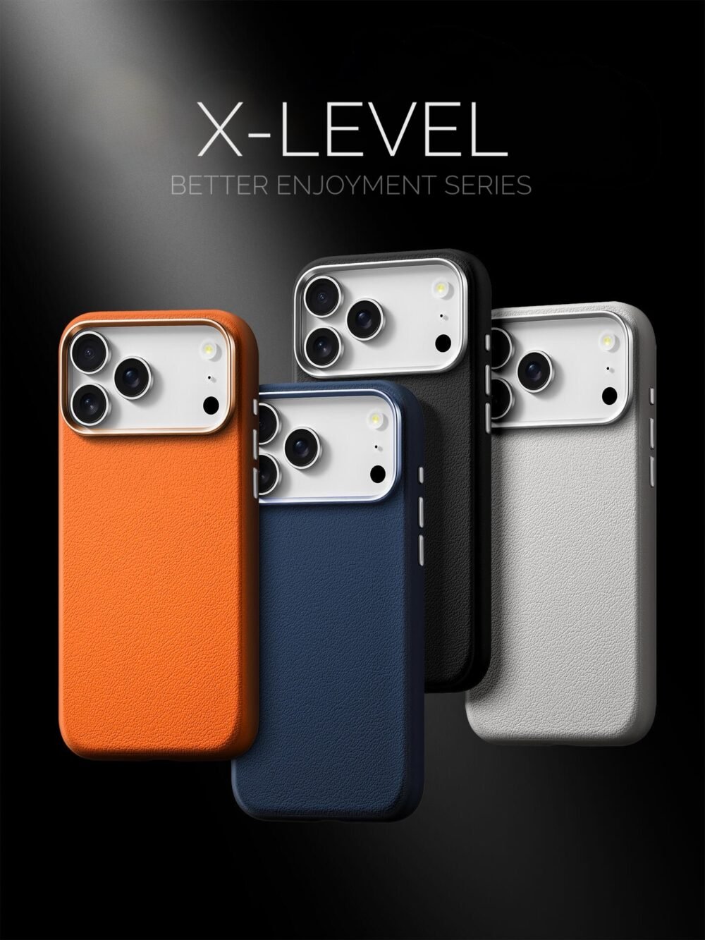 X-Level Better Enjoyment Series Skin Feel Leather Case for iPhone 17 Series