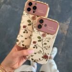 Floral Rose Leather iPhone Case – Premium Cute & Elegant Protective Cover