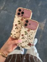 Floral Rose Leather iPhone Case – Premium Cute & Elegant Protective Cover