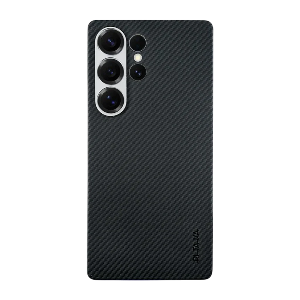 New-Template-Photoroom-15.webp Pitaka Tactile Woven Case for Samsung S25 Ultra – Carbon Black - Image 1