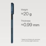 Ultra-Slim Case 1500D Black/Blue (Twill) (PitaTap™) - iPhone 17 Pro Max - Image 5
